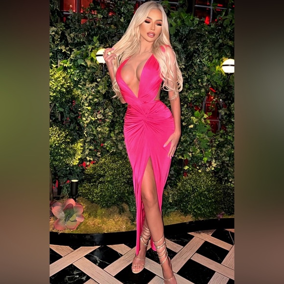 Baobab Pink Mia Open Back Midi Dress Size XS - Picture 3 of 12